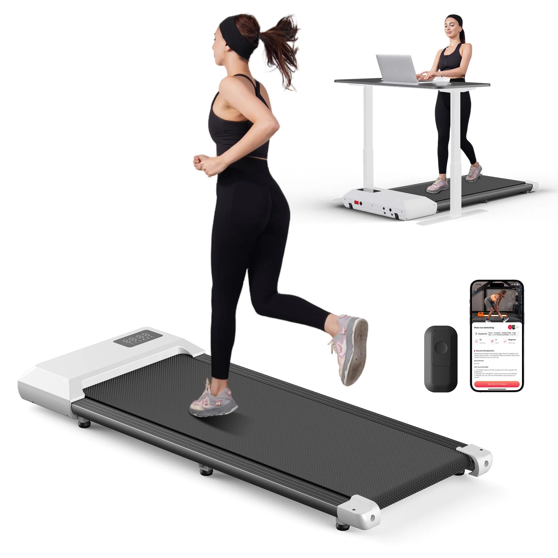 2-in-1 Loopband voor Thuis – Opvouwbare Walking Pad met 2.5 PK Motor en LCD Display