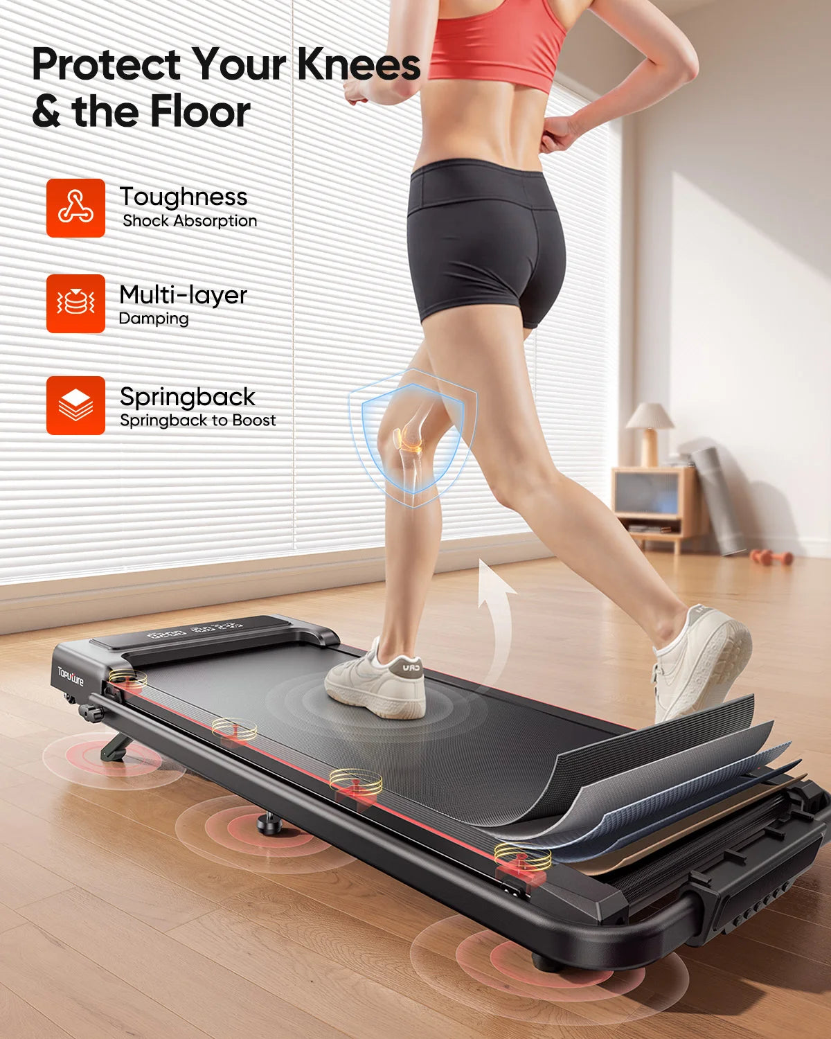 Opvouwbare Loopband 4-in-1 12 km/u – Elektrische Treadmill voor Thuis met Incline en App Bediening