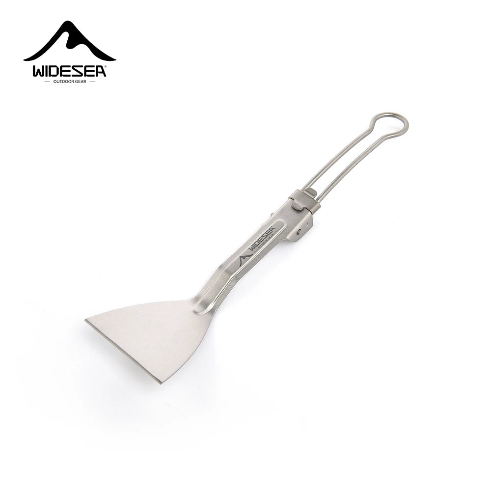 Titanium Opvouwbare Camping Keukenspatel – Lichtgewicht Outdoor Spatel Voor Picknick & Kamperen
