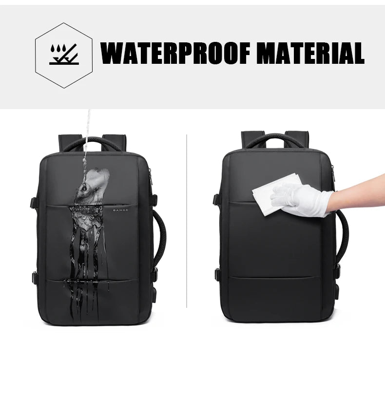 Waterdichte Rugzak Voor Laptop – Grote Capaciteit tot 17.3 inch – USB & Expandable – Zakelijk & School