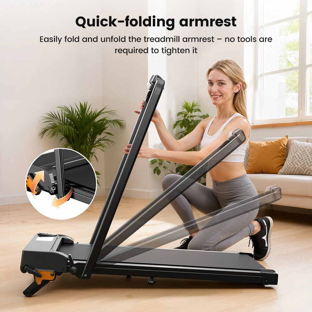 Loopband voor Thuis – 2-in-1 Inklapbare Walking Pad met 10 km/u en 2.5HP Motor