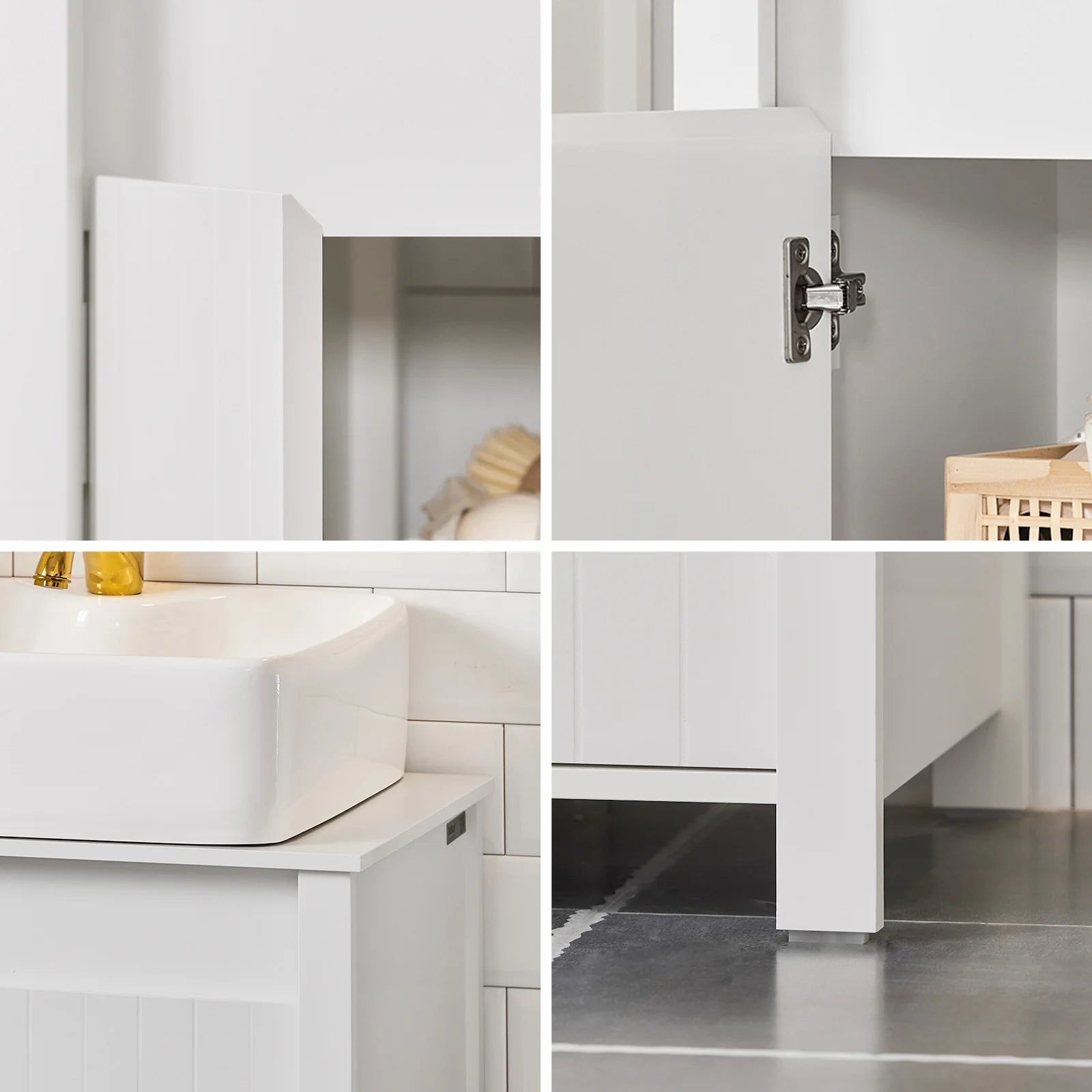 Wastafelonderkast Badkamermeubel 60 cm – Compact en Functioneel Badkamerkastje