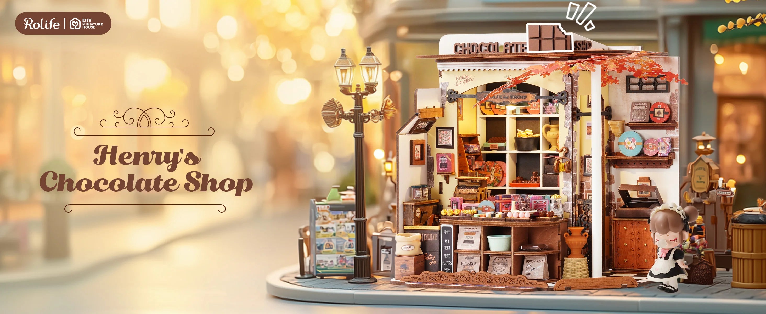 DIY Houten Poppenhuis 3D Miniatuur – Creatief Knutselcadeau voor Volwassenen en Tieners – Sfeervolle Verlichting en Vintage Decoratie