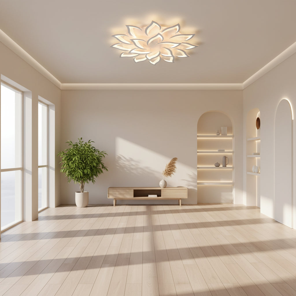 Moderne LED Plafondlamp met Afstandsbediening & App – Dimbare Smart Verlichting voor Woonkamer, Slaapkamer & Keuken