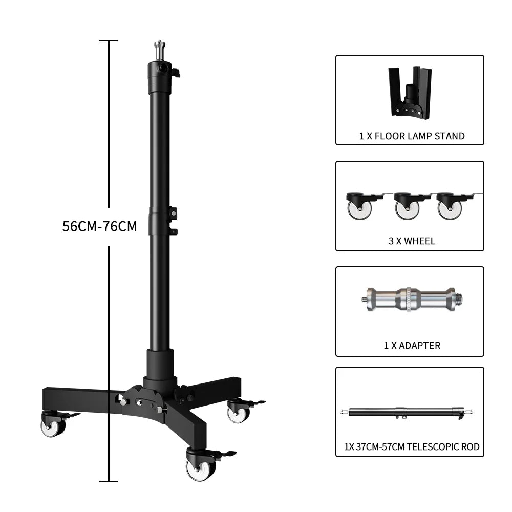 Verstelbaar Projector- en Laptopstatief 145 cm – Draagbaar Bureau- en Studio Statief voor Camera’s, Projectors en Verlichting