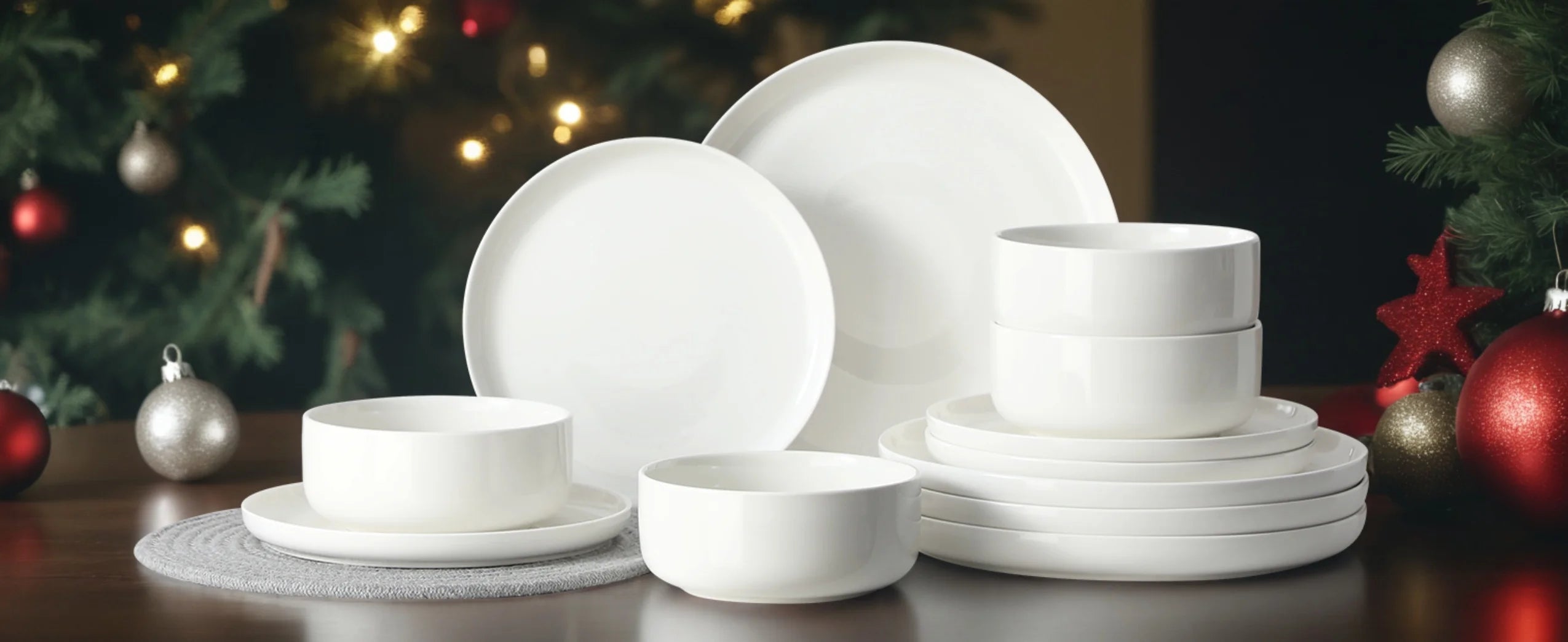 12-delige Serviesset voor 4 Personen – Keramisch Porselein Servies met Borden, Soepborden en Kommen – Modern & Duurzaam