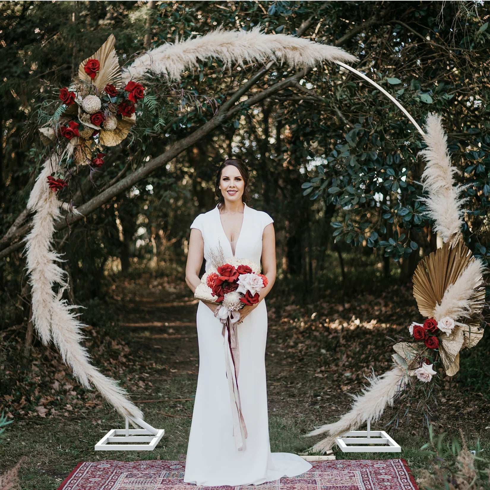 Ronde Bruiloftsboog Cirkel Frame – Metalen Backdrop Standaard voor Bruiloft, Ballonnen en Bloemen Decoratie