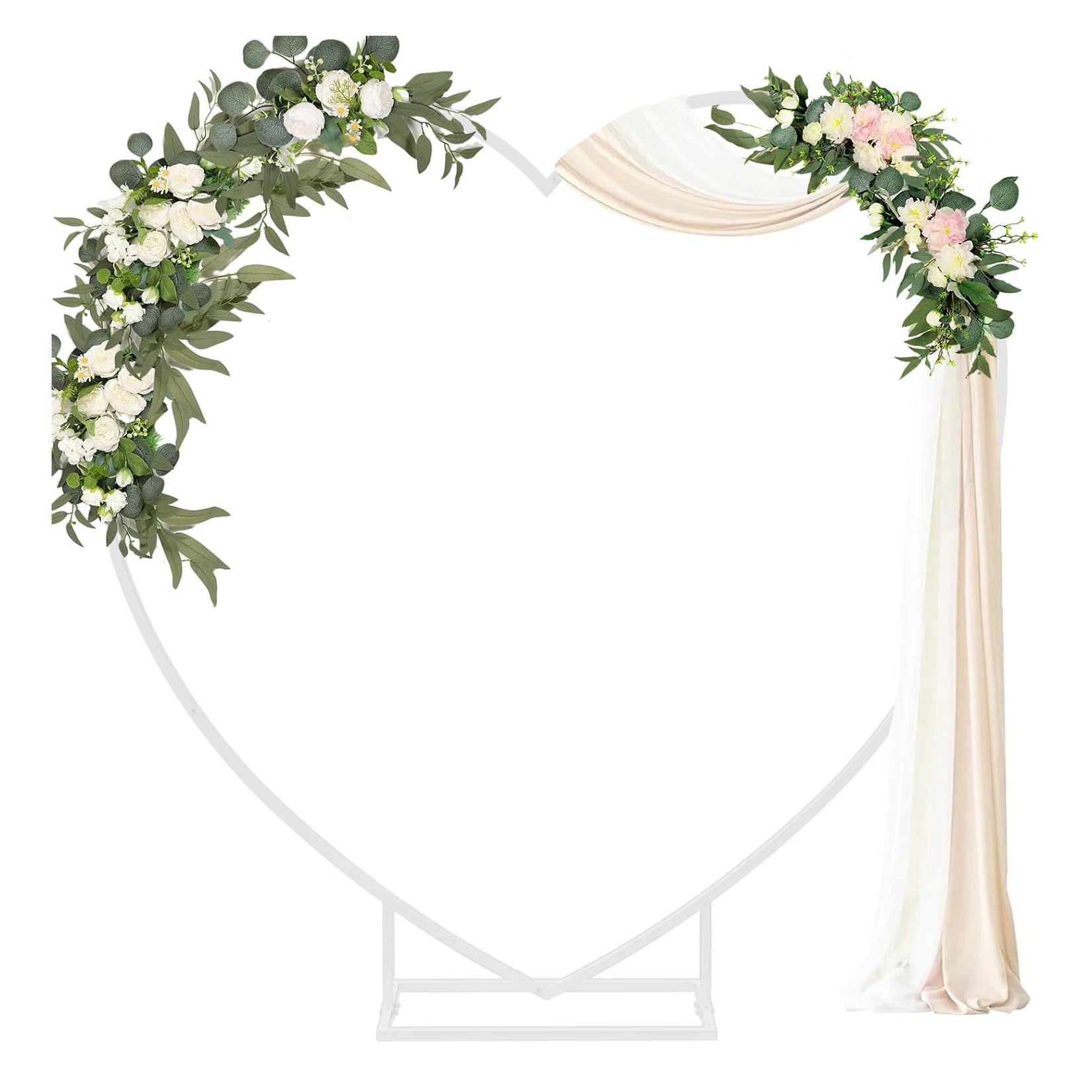 Hartvormige Ballonnenboog Wit Metaal 2.2m – Bruiloft Arch Stand Frame – Backdrop voor Verloving, Valentijn & Feest Decoratie