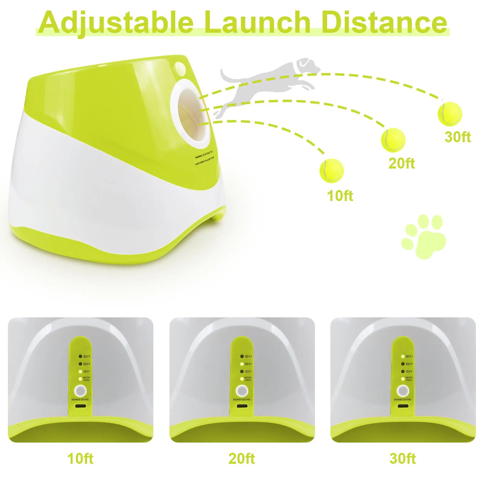 Automatische Ballenwerper voor Honden – Interactief Hondenspeelgoed met 3 Ballen – Oplaadbare Tennis Launcher