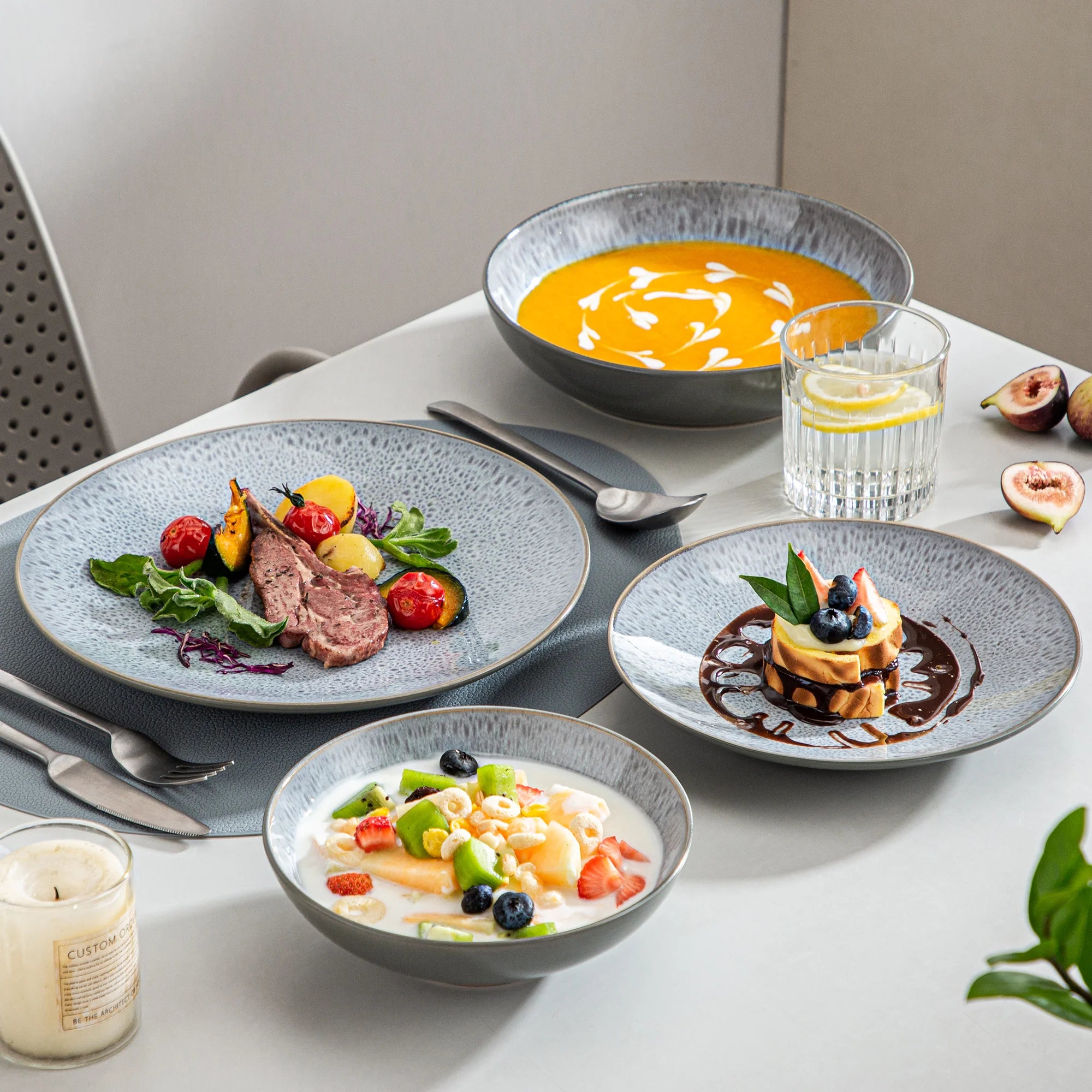 Steengoed Servies Set – 16/32/48-delig voor 4-12 Personen