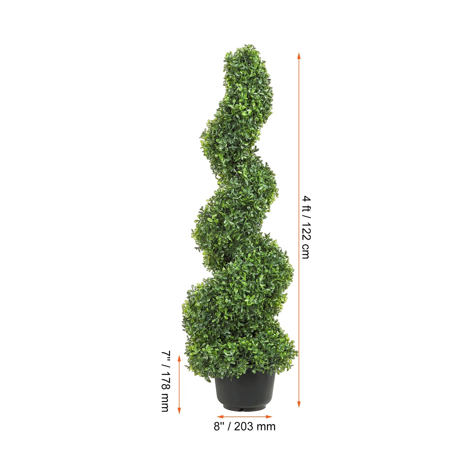 Kunstmatige Buxus Spiraalplant 24-48 cm – Luxe Onderhoudsvrije Groene Decoratie voor Binnen & Buiten