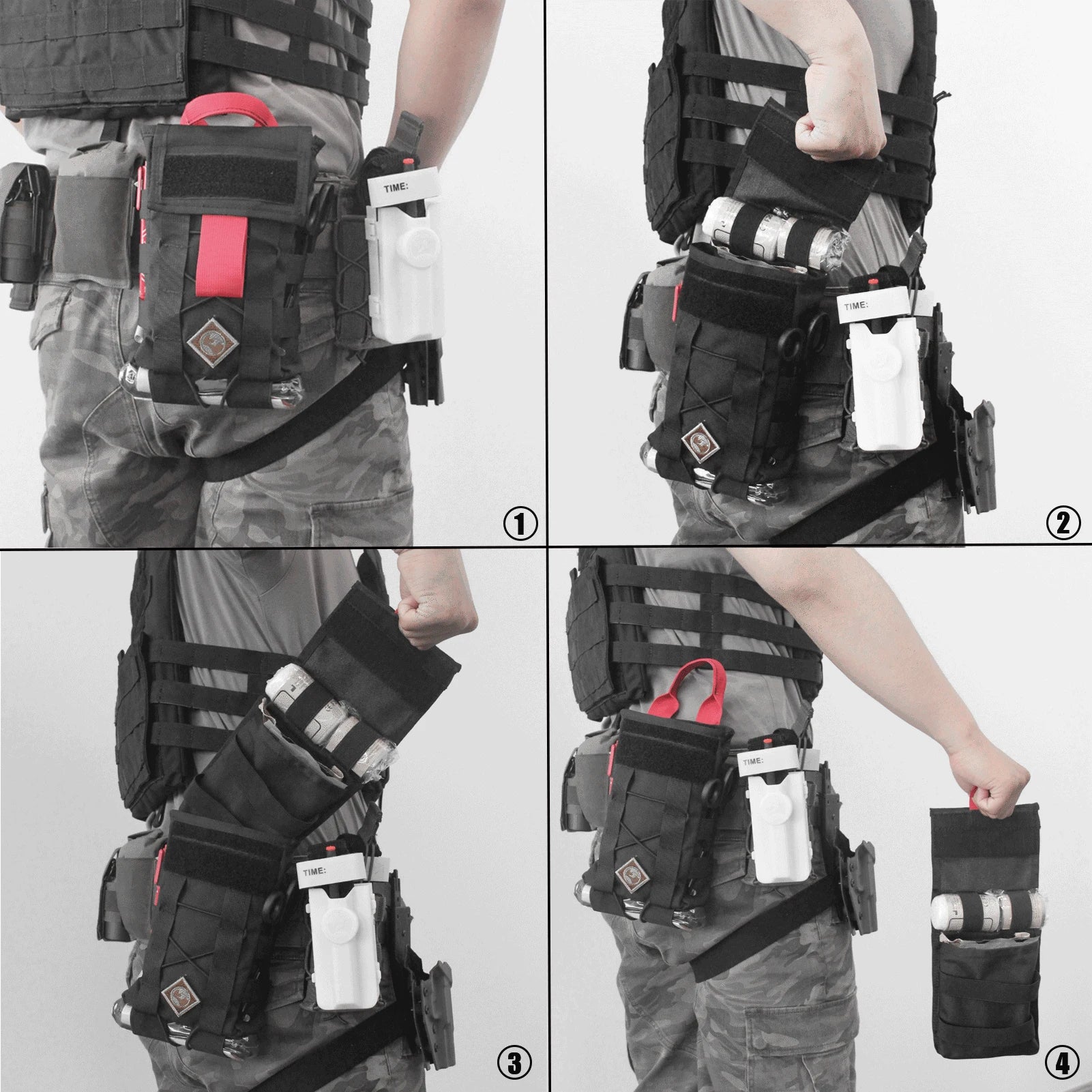 Tactische IFAK EHBO‑Kit 500D Nylon met Tourniquet – Noodset Eerste Hulp voor Outdoor & Survival