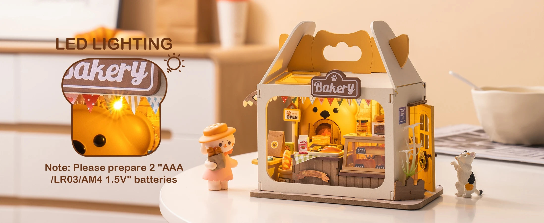 DIY Miniatuur Huis Kit – Food Box Creatief Bouwpakket voor Kinderen en Hobbyisten – Houten Miniatuur Poppenhuis 1:24