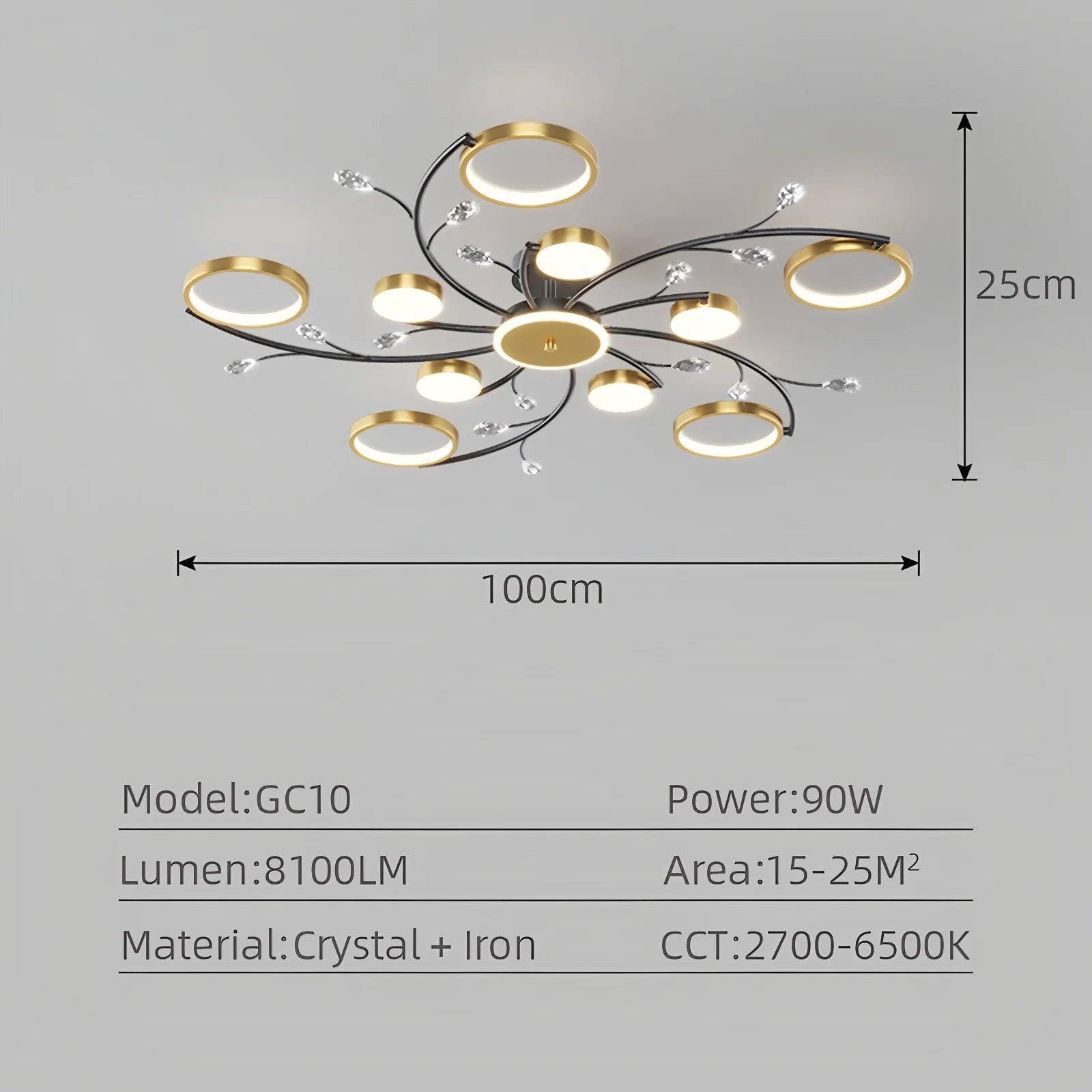 Moderne LED Plafondlamp met Afstandsbediening – Dimbare Smart Ceiling Light voor Woonkamer, Slaapkamer & Keuken