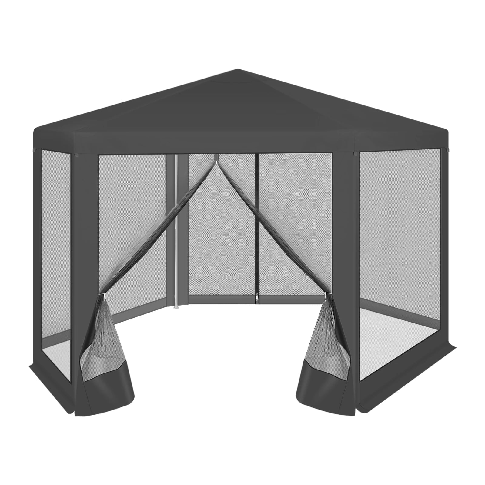 Tuinpaviljoen 3,8 x 3,3 m met Klamboe – Tuinhuisje met Mesh Zijwanden, UV-Bescherming & Luifel voor Tuin en Terras
