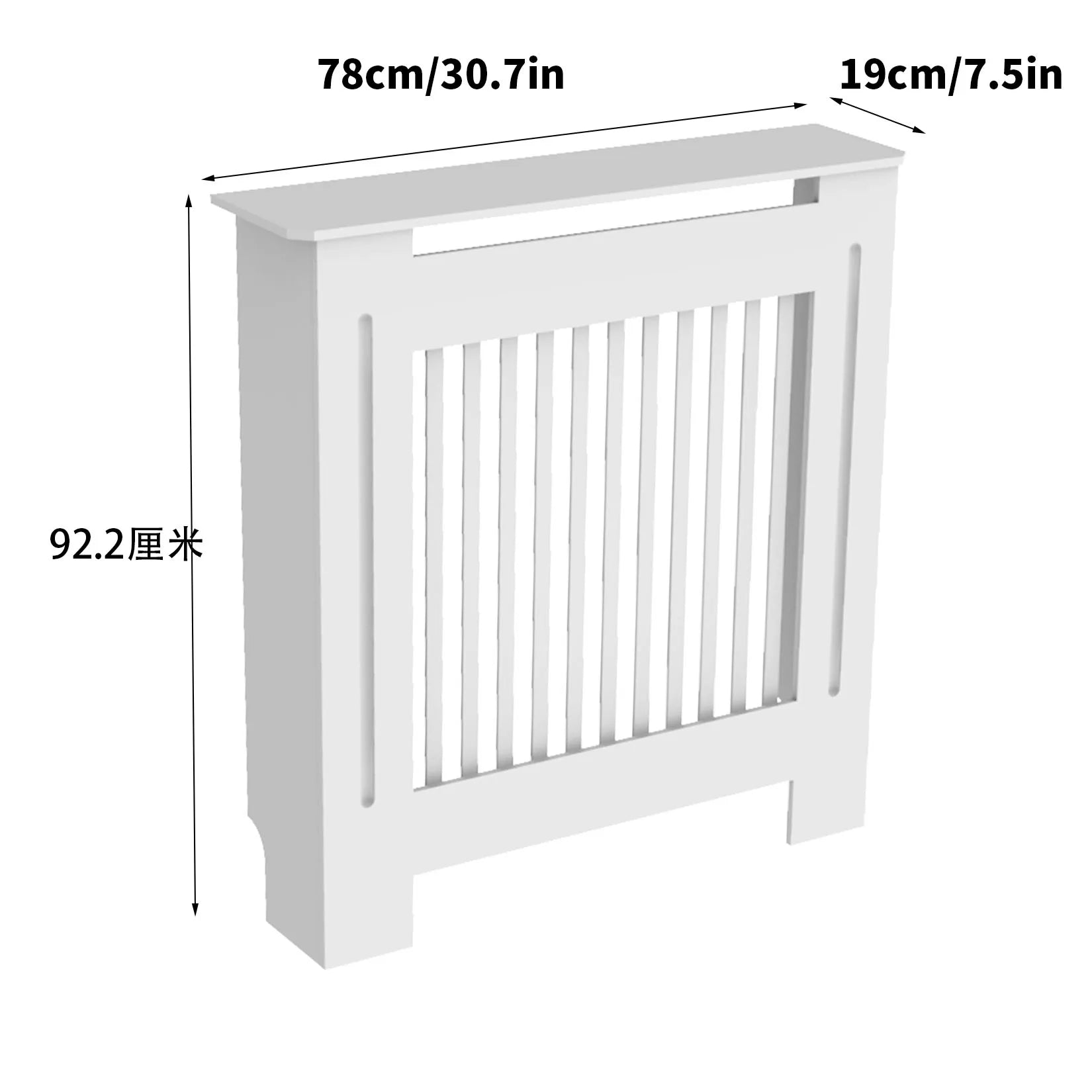 Radiatorombouw MDF Wit – Moderne Radiatorbekleding met Strakke Afwerking en Opbergruimte