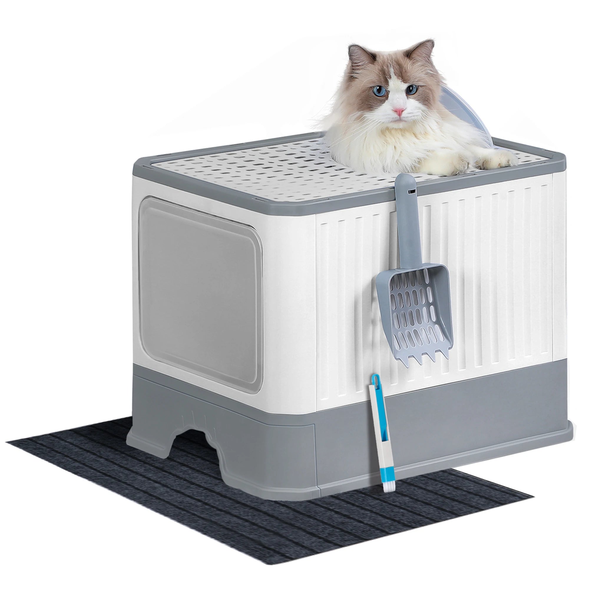 Kattenbak met lade en deksel – ruime kattenbak voor katten tot 15 kg