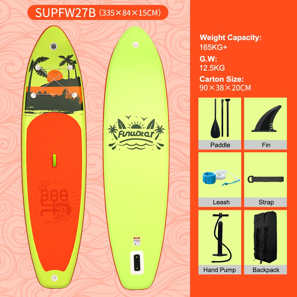 Opblaasbaar SUP Board 11'6" – Koi Paddle Board met Accessoires – Stand Up Paddle Surfboard voor Volwassenen
