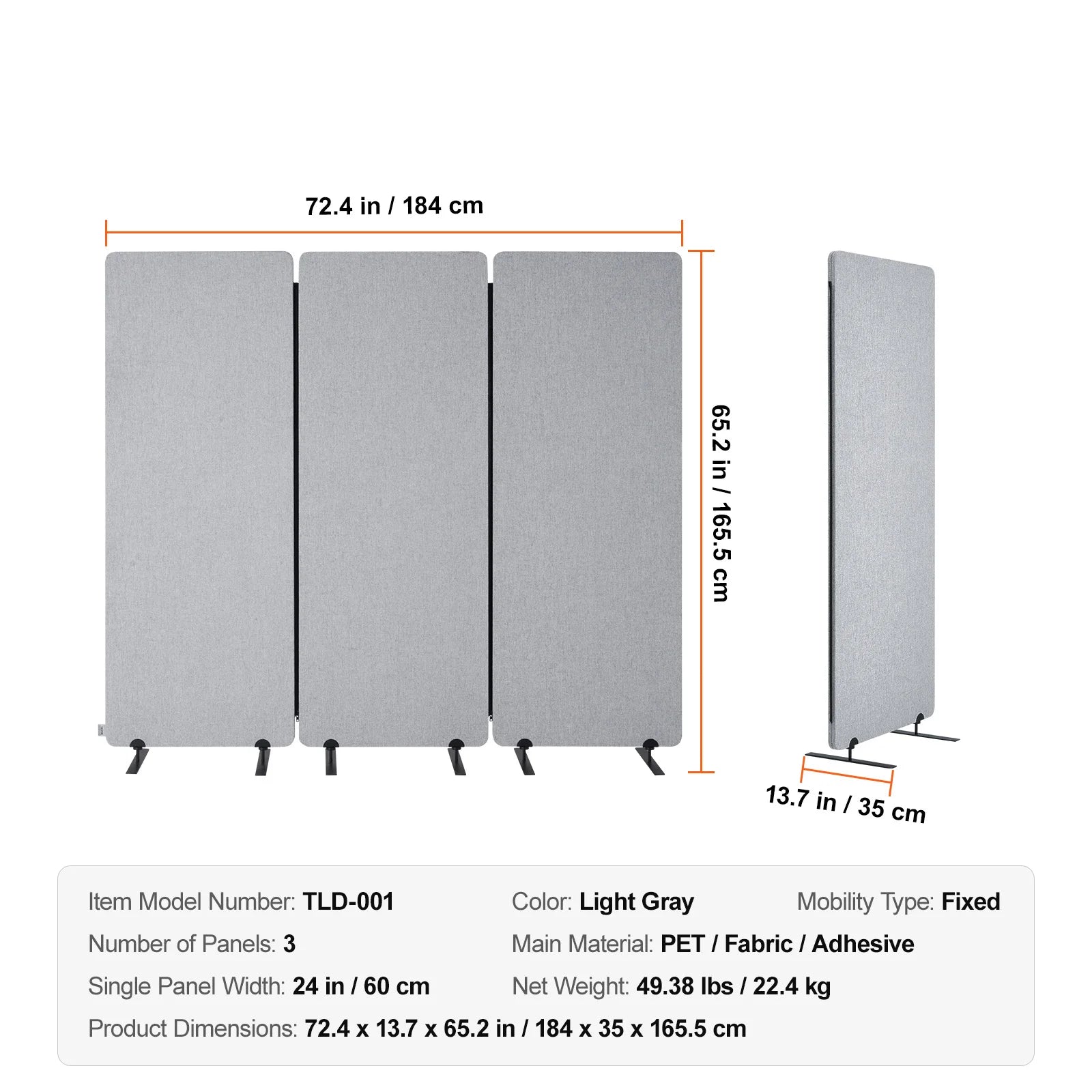 Vouwbare Kamerscheiding 3/4/6 Panelen – Privacy Scherm voor Woonkamer en Kantoor