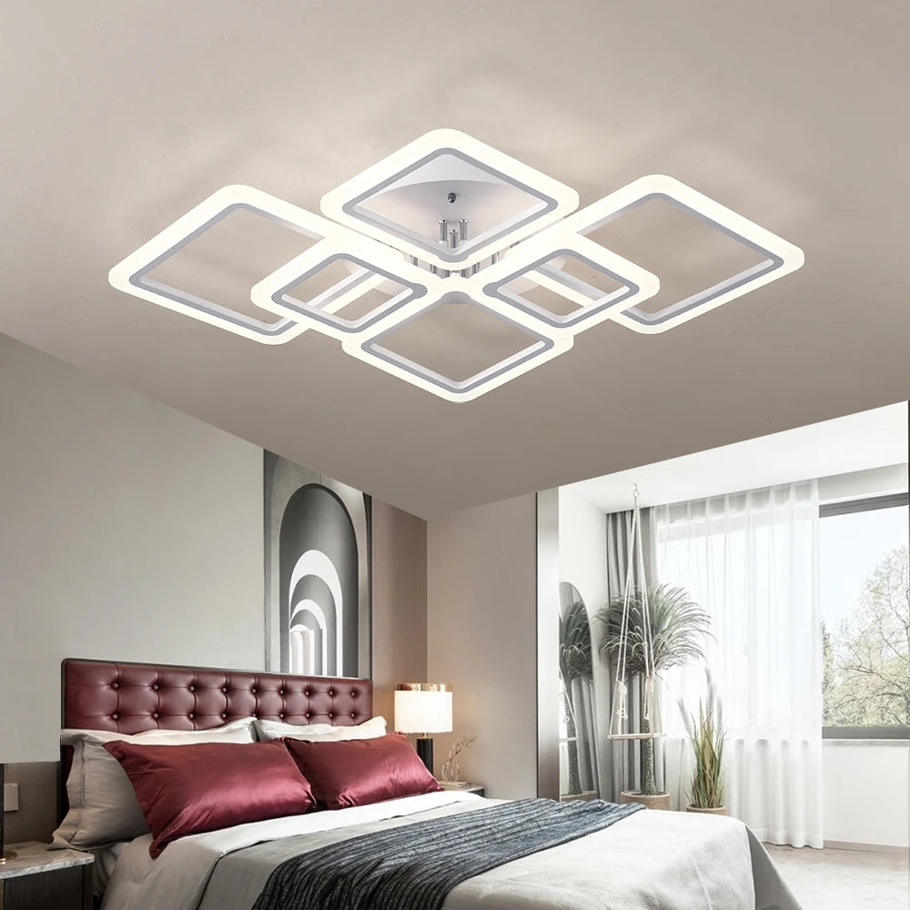 Moderne LED Plafondlamp – Dimbare Acryl Plafondverlichting met Afstandsbediening voor Woonkamer, Slaapkamer & Keuken