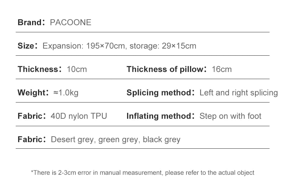 Ultralichte Zelfopblazende Campingmat – Comfortabel Luchtbed voor Backpacken, Wandelen & Outdoor