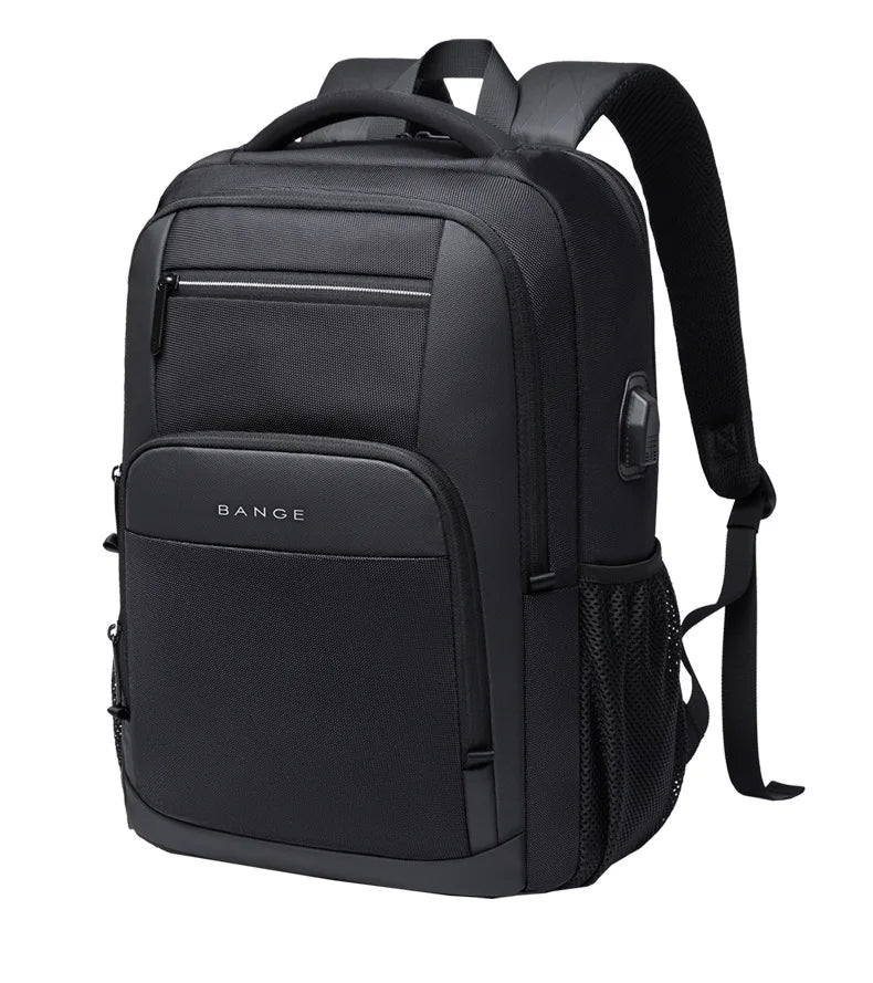 Stijlvolle Heren Laptop Rugzak – Business & School Backpack met USB‑Poort