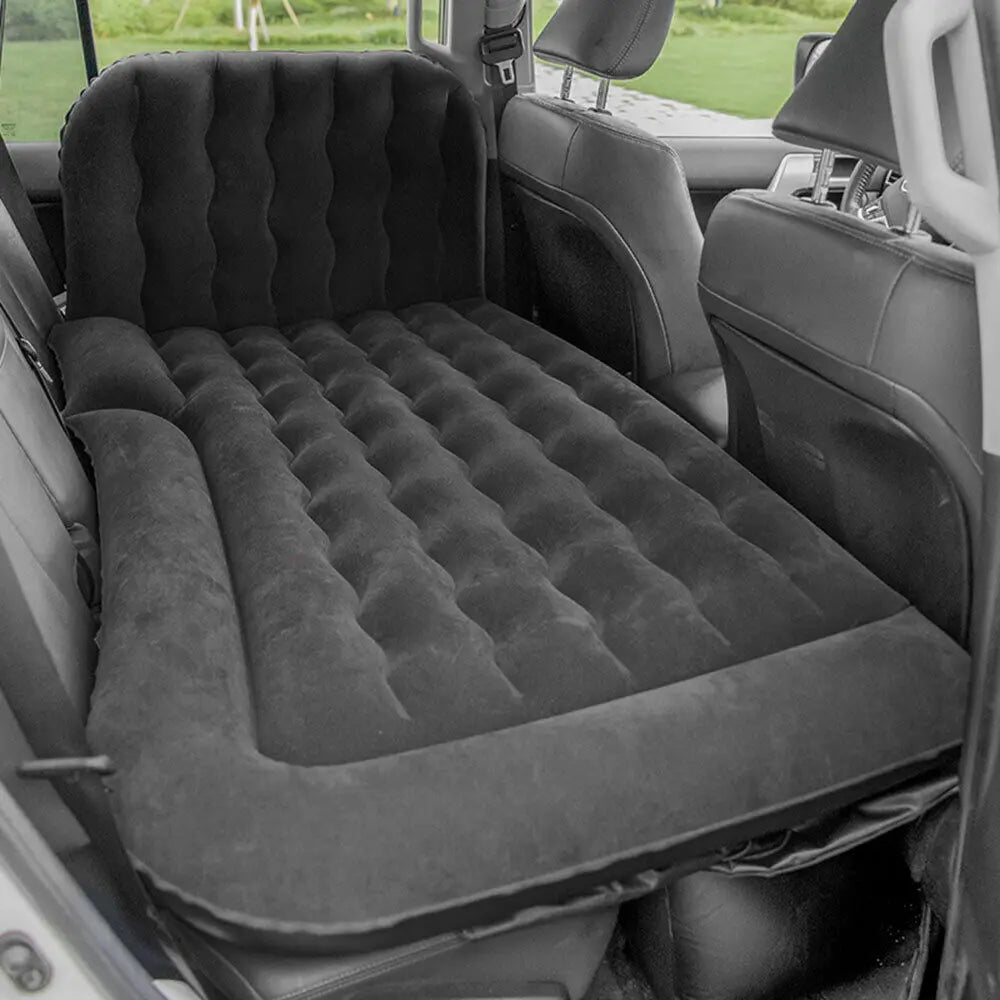 Opvouwbaar Opblaasbaar Auto Luchtbed Achterbank – Inclusief Pomp, Hoofdkussens en Opbergtas – Compact Draagbaar voor Reizen, Kamperen en Autoritten