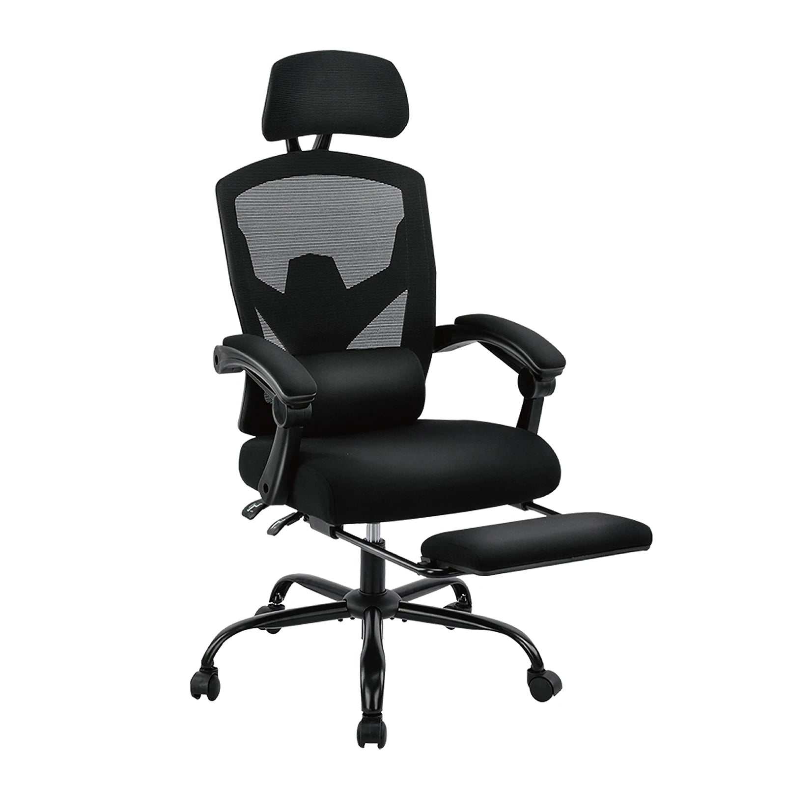 Ergonomische draaistoel met hoge rugleuning | Mesh bureaustoel met lendensteun en verstelbare functies