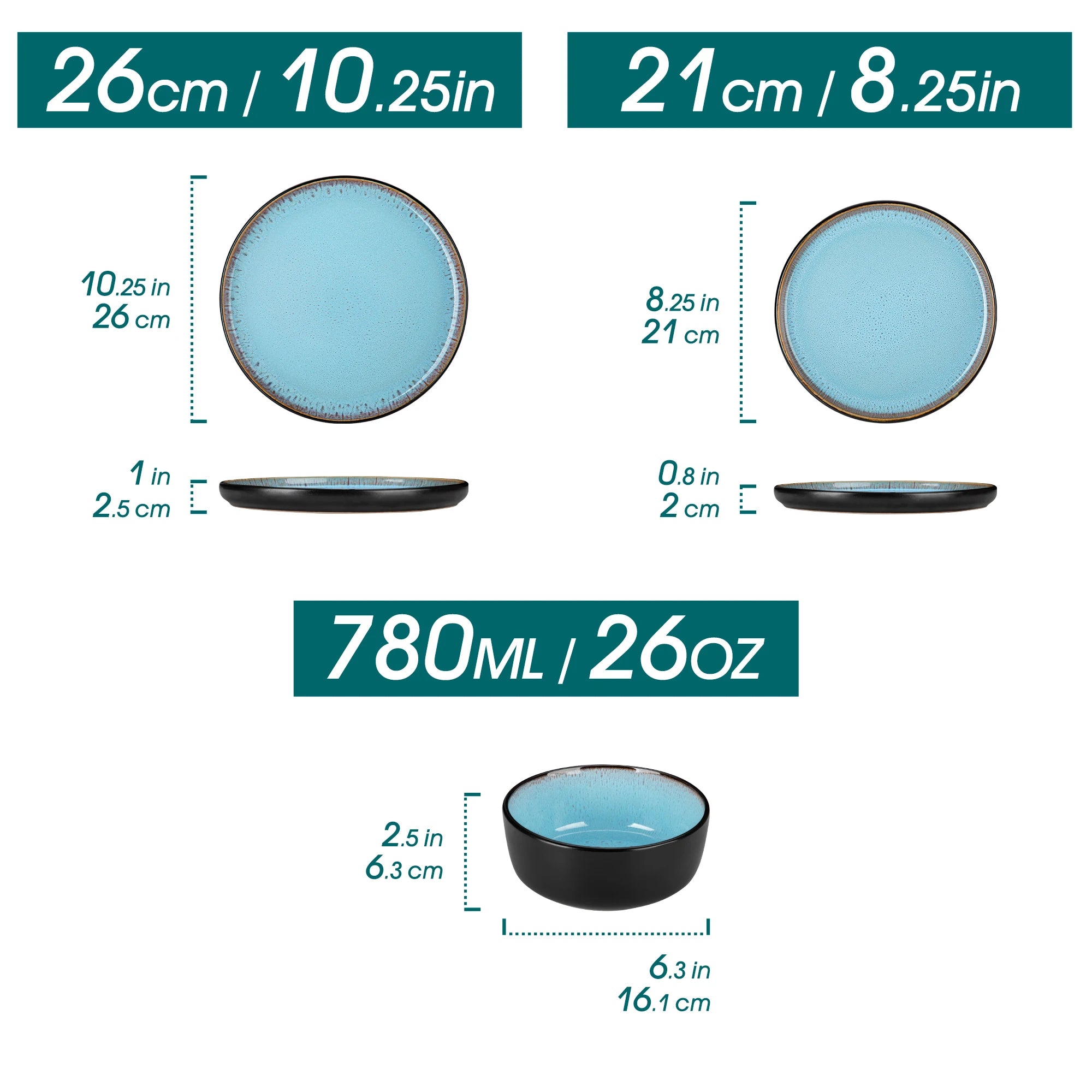 Servies Set 16-Delig – Mat Zwart Keramisch Servies – Modern & Duurzaam Steengoed voor 4 Personen