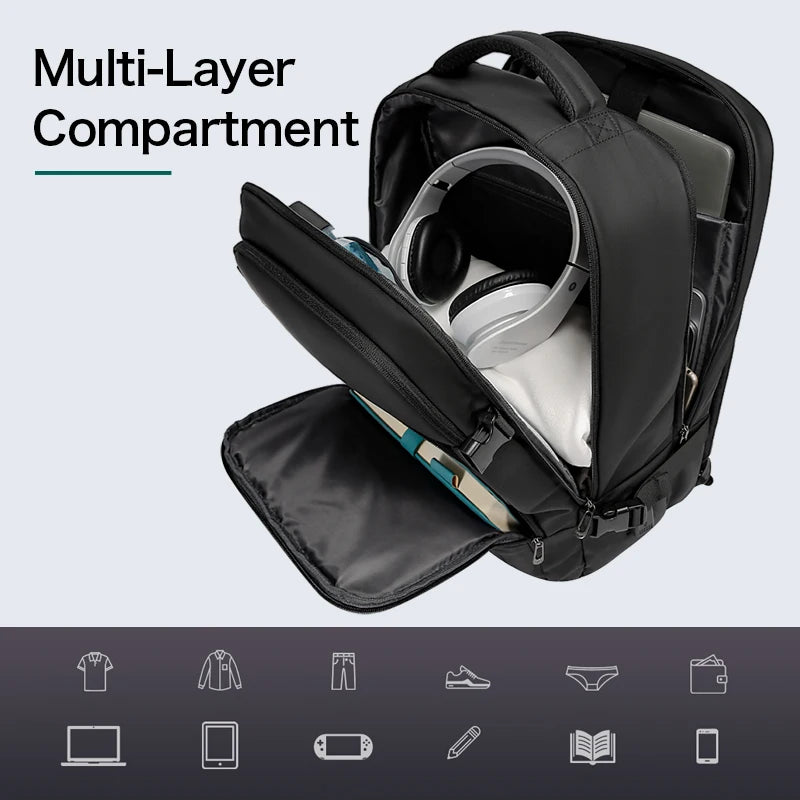 Ruime USB Oplaadbare Waterdichte Rugzak – Reistas Backpack 15,6″ Laptop Voor Unisex & Outdoor