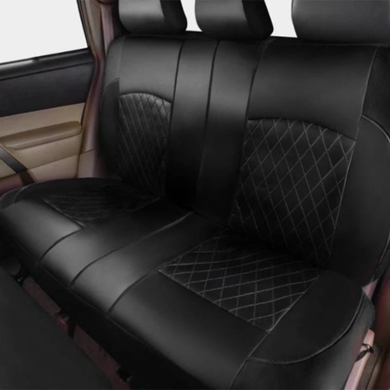 9-Delige Waterdichte Autostoelhoezen Set van PU Leer – Universele Antislip Auto Stoelbeschermers voor Auto, SUV & Bestelwagen
