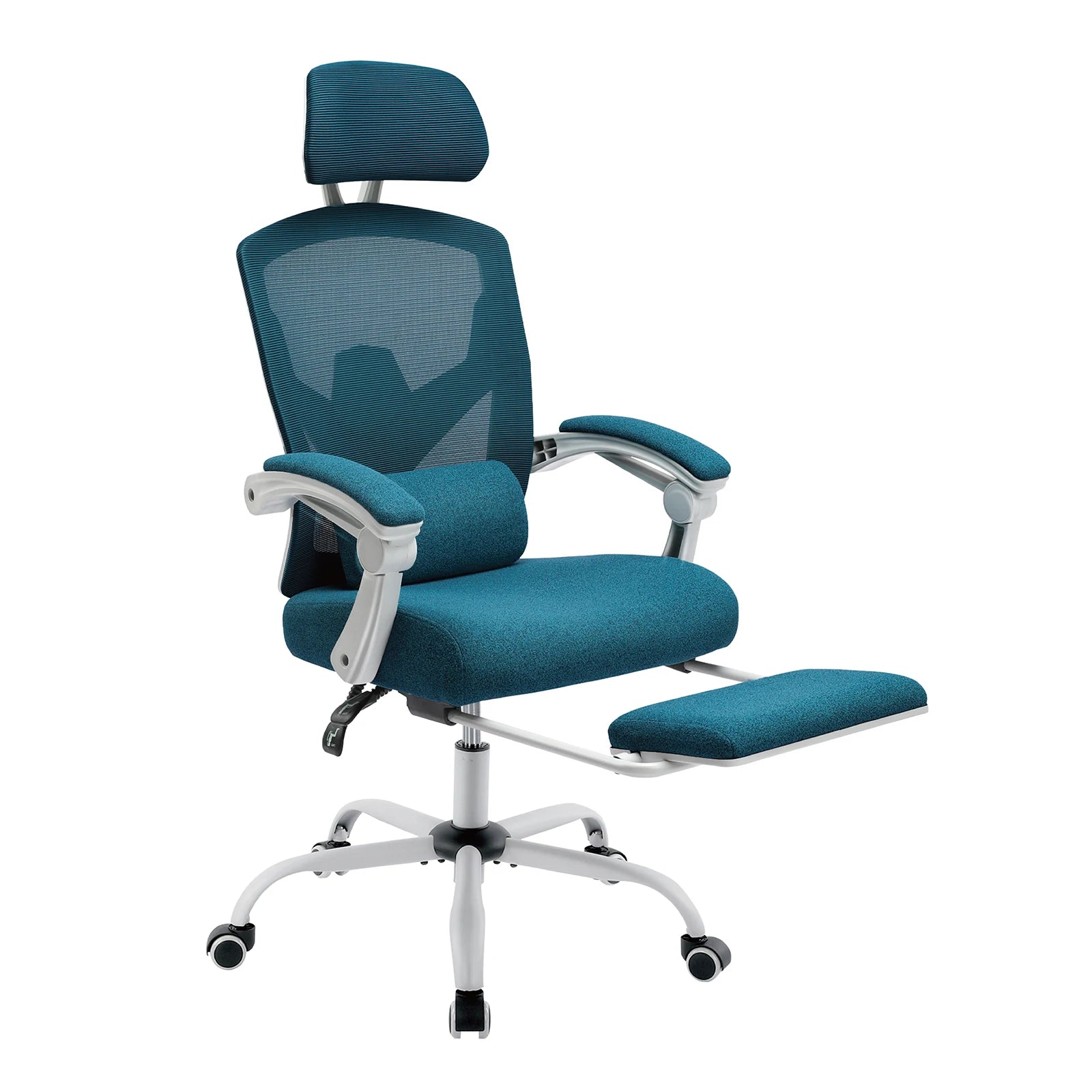 Ergonomische draaistoel met hoge rugleuning | Mesh bureaustoel met lendensteun en verstelbare functies