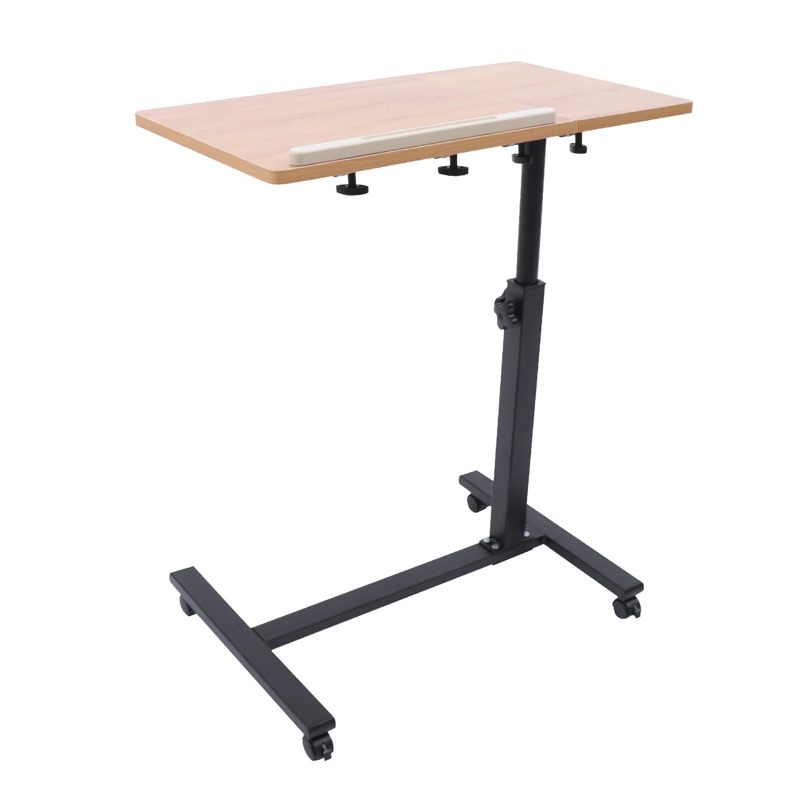 Verstelbaar Laptopbureau 360° Draaibaar – Mobiele Laptoptafel met Wielen – Ergonomisch Bureau in Hoogte Verstelbaar voor Thuiswerken en Studeren