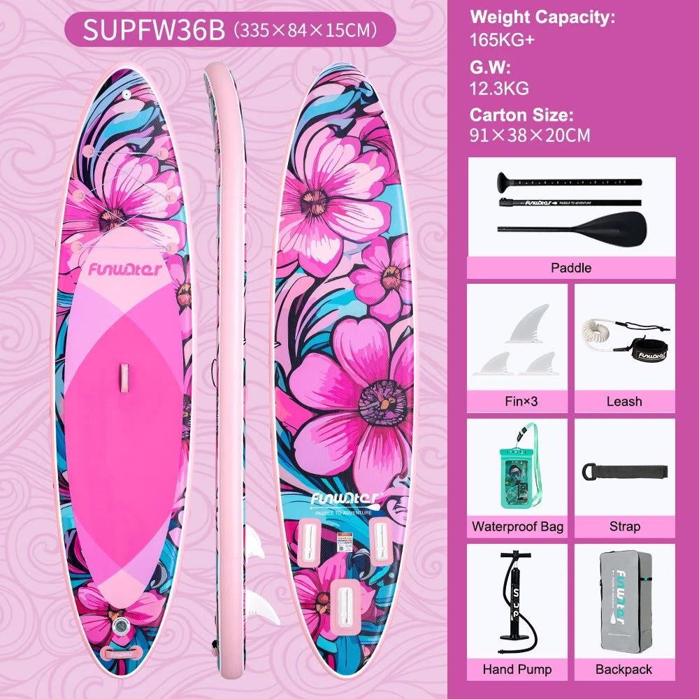 Opblaasbaar SUP Board Set – Stand Up Paddle Board Compleet met Accessoires – Antislip & Ultra Lichtgewicht