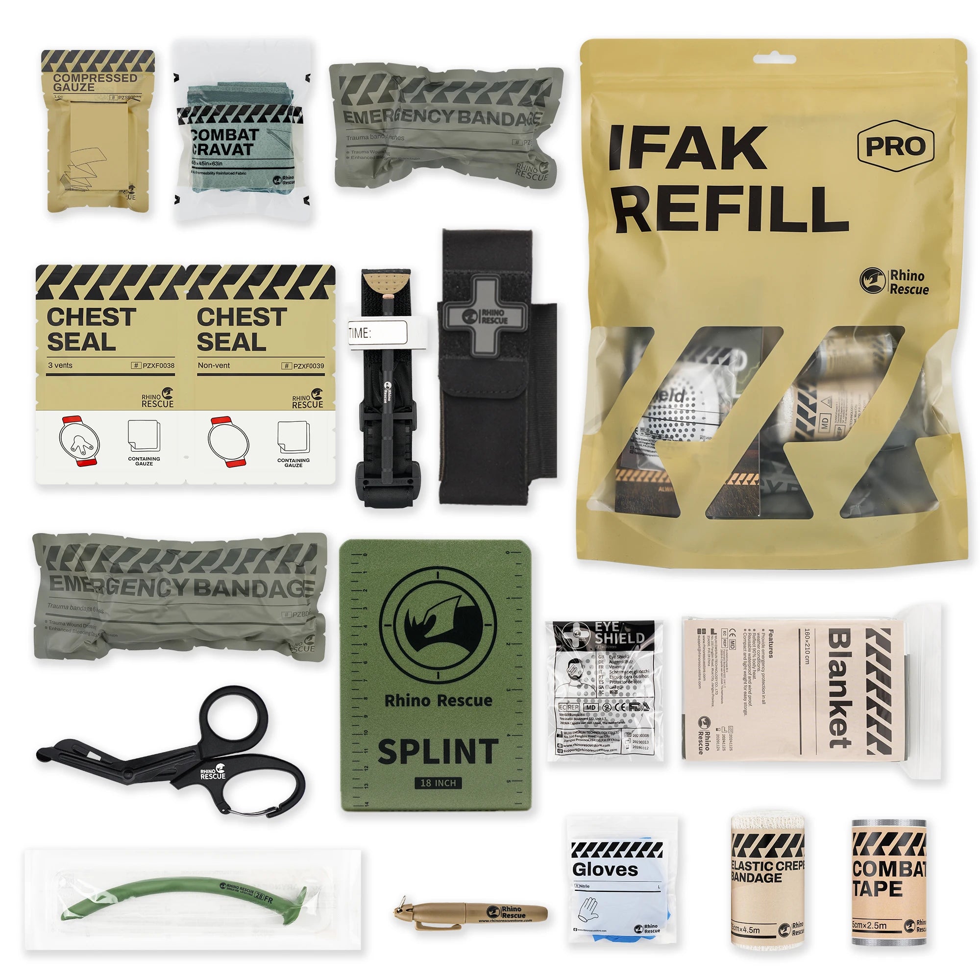 IFAK Navulset Tactische Trauma Kit – Complete Eerste Hulpset voor Noodsituaties