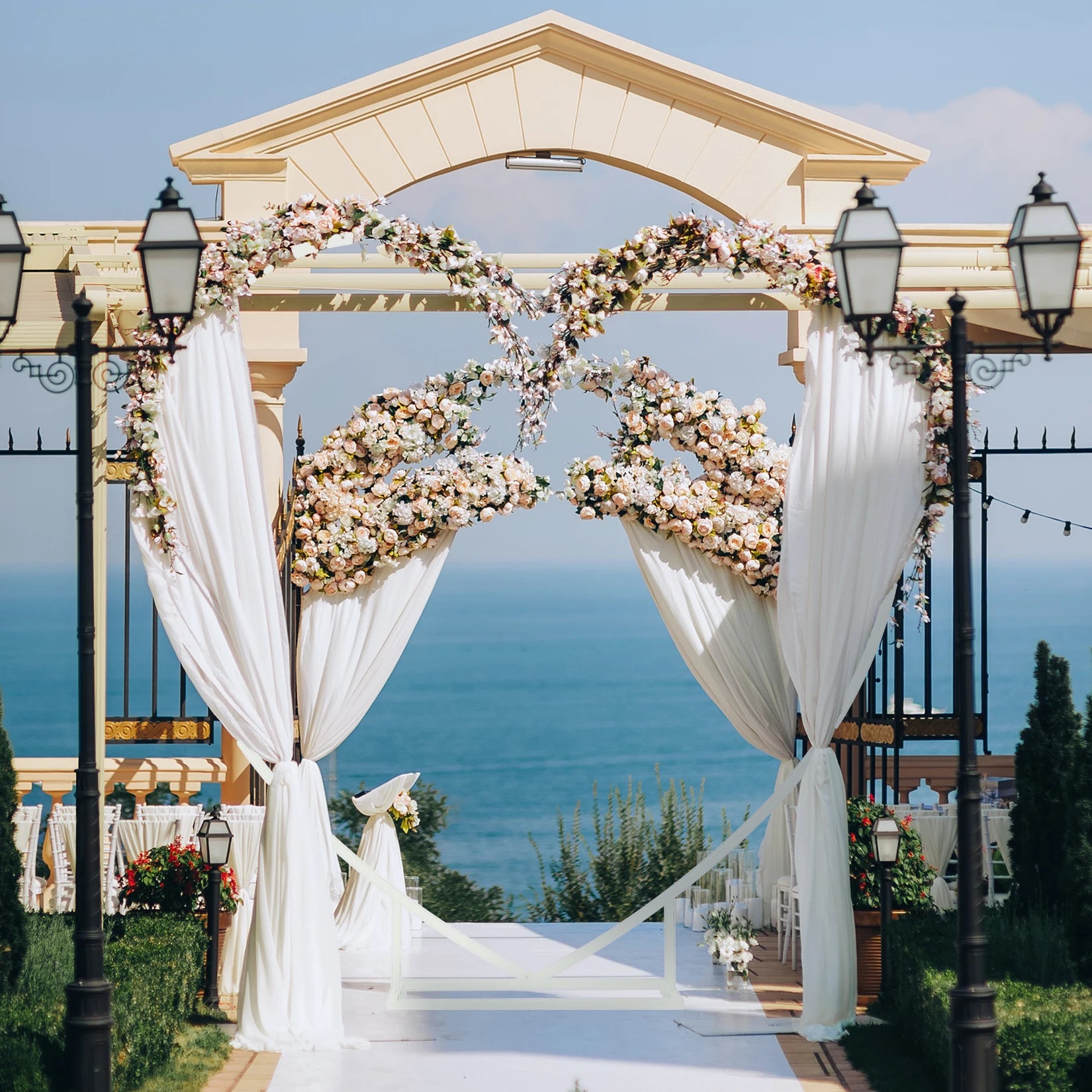 Hartvormige Ballonnenboog Wit Metaal 2.2m – Bruiloft Arch Stand Frame – Backdrop voor Verloving, Valentijn & Feest Decoratie