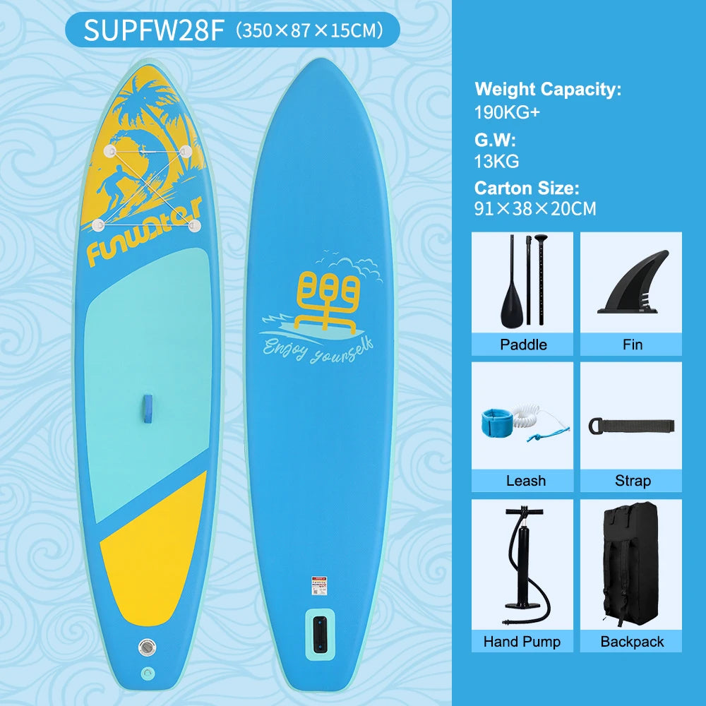 Opblaasbaar SUP Board 11'6" – Koi Paddle Board met Accessoires – Stand Up Paddle Surfboard voor Volwassenen