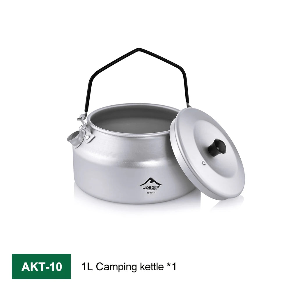 Draagbare Aluminium Camping Waterkoker 1L – Lichtgewicht Outdoor Ketel Voor Koken & Warme Dranken