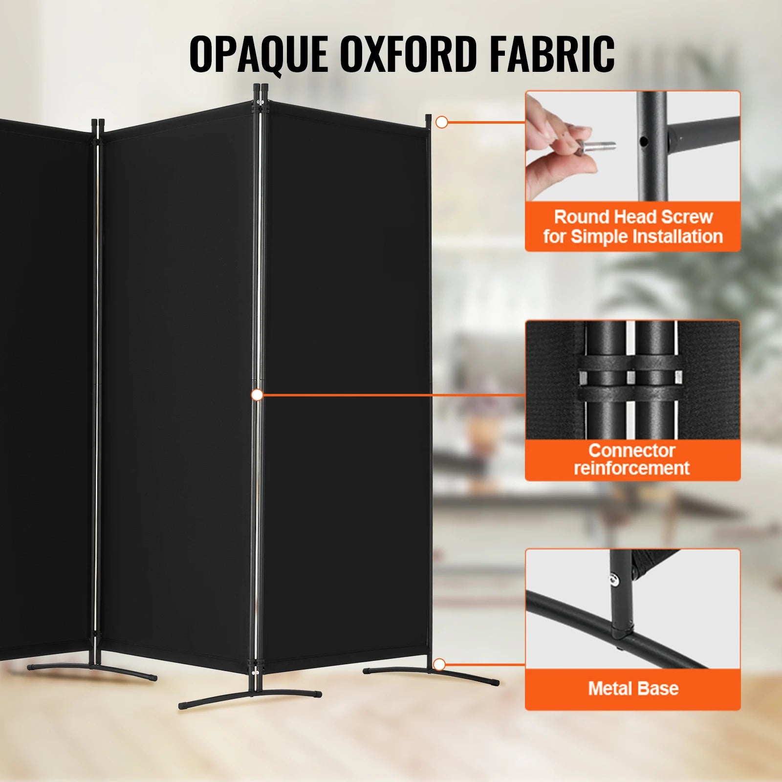 Vouwbare Kamerscheiding 3/4/6 Panelen – Privacy Scherm voor Woonkamer en Kantoor