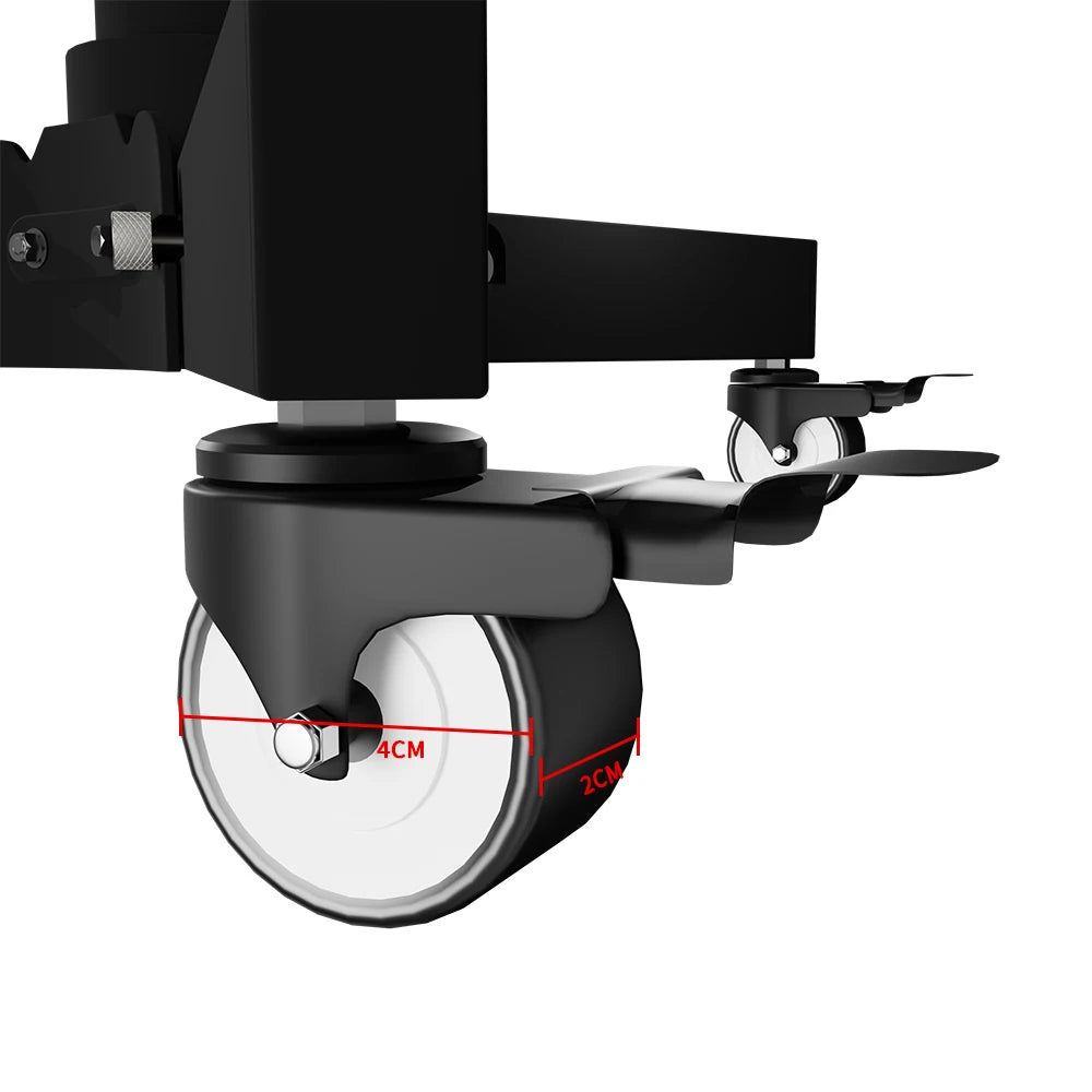 Metalen Vloerlampstatief met Wielen – Fotografie Statief 24‑125 cm Hoogte – Lichtgewicht en Multifunctioneel