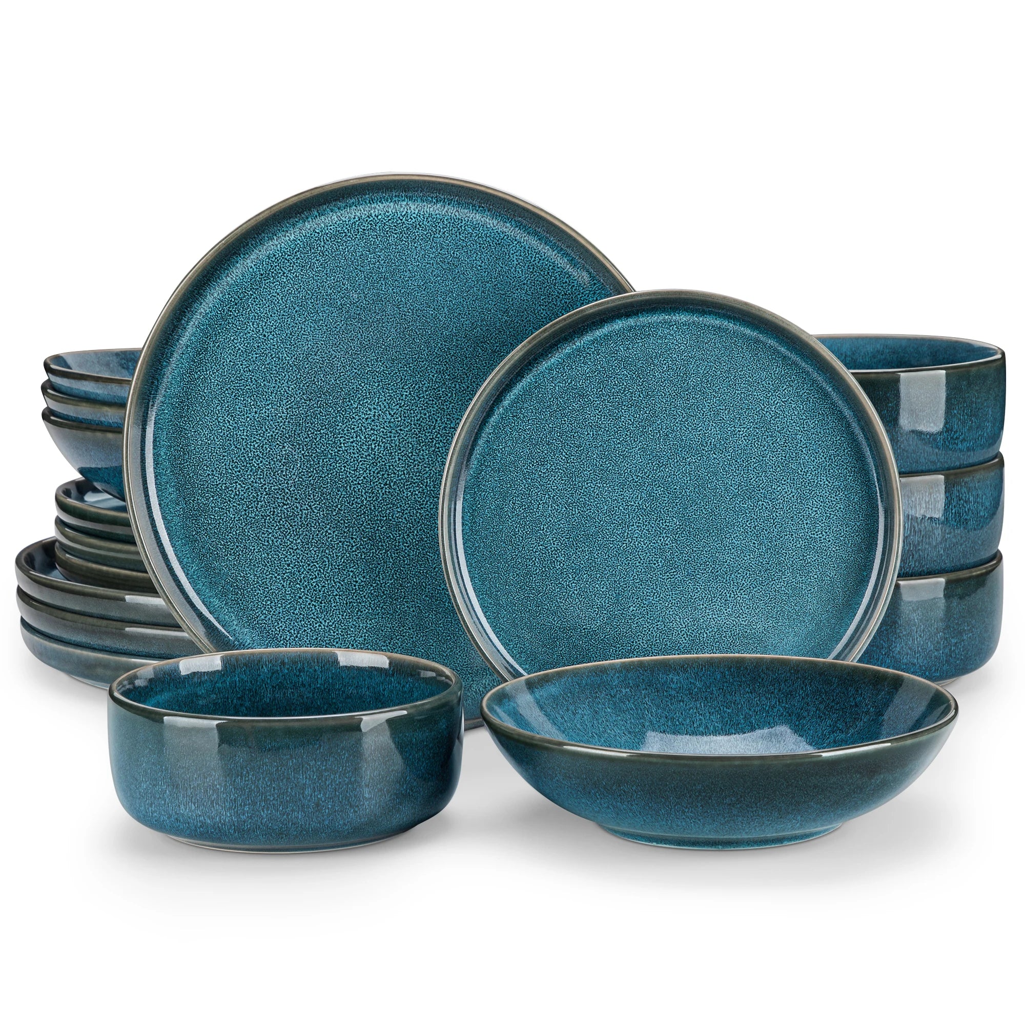 Keramisch Servies Blauw 16-delig – Set voor 4 Personen