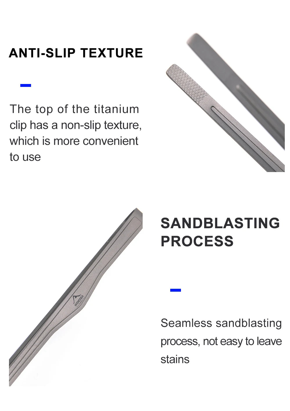 Titanium Ultralichte Camping Voedselclip – Anti‑Slip & Gebogen Outdoor Tang