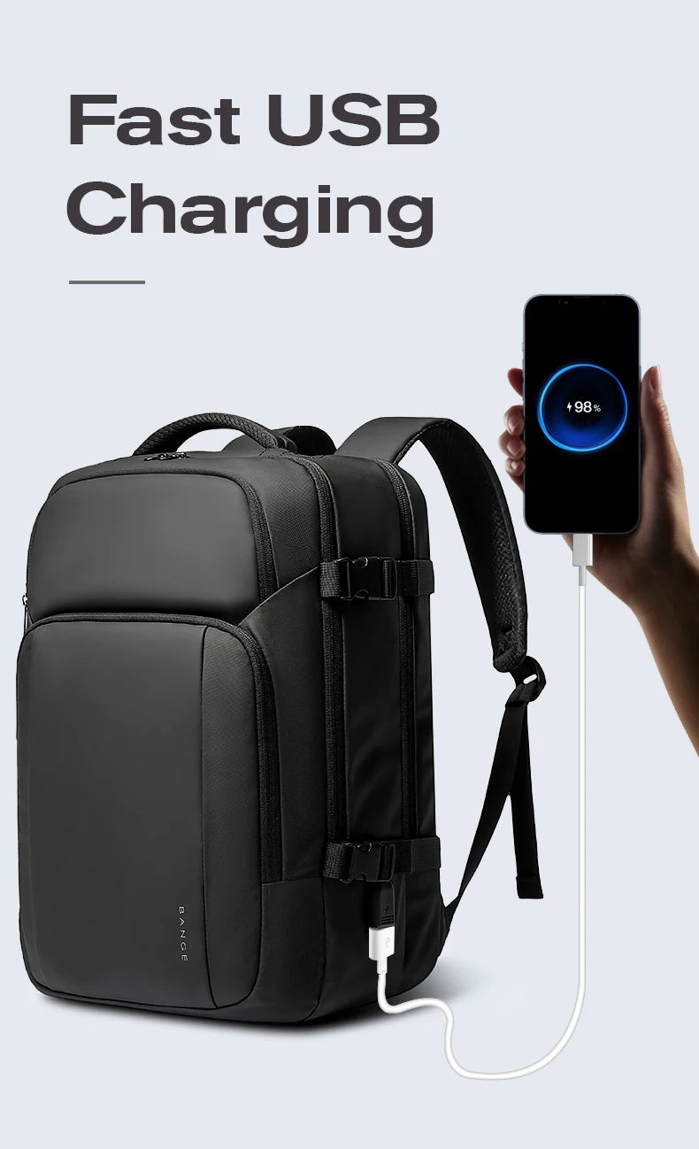 Ruime USB Oplaadbare Waterdichte Rugzak – Reistas Backpack 15,6″ Laptop Voor Unisex & Outdoor