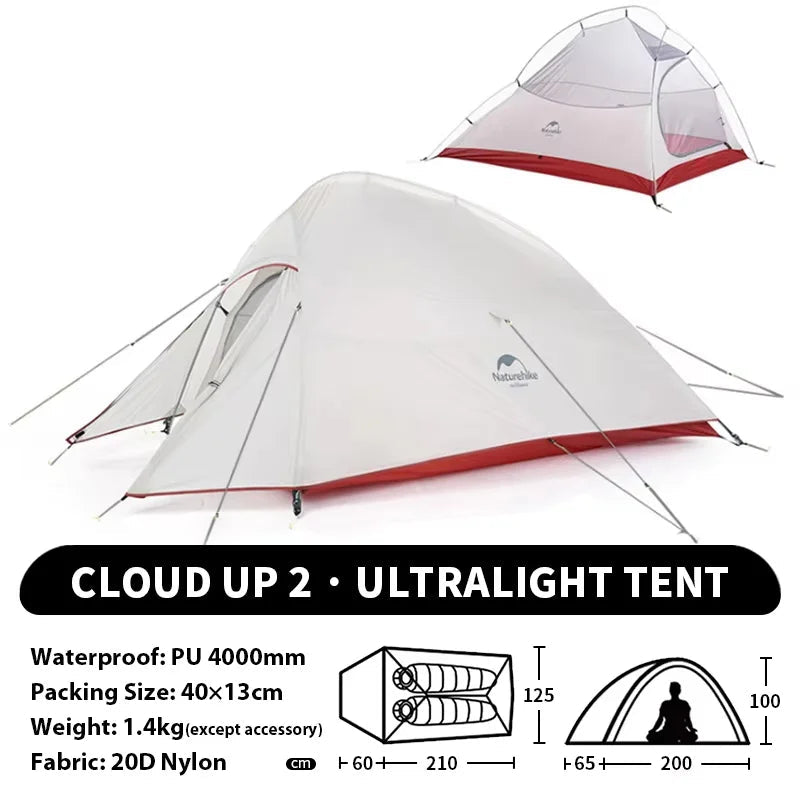 Ultralichte 1-Persoons Fietstent – Waterdichte Trekkingtent voor Backpacken en Kamperen