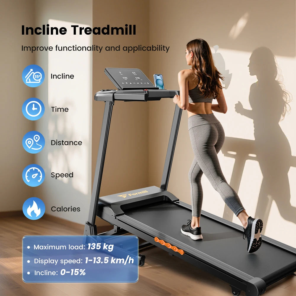 Opvouwbare Loopband – 3.0HP Motor, 15% Helling, Stil en Krachtig voor Thuisgebruik