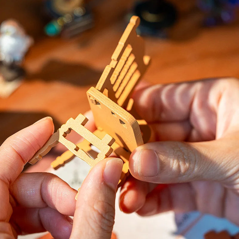 DIY Miniatuurhuis Magic Study – 3D Houten Puzzel 267 Onderdelen – Creatief Bouwpakket Poppenhuis Decoratie 1:18 Schaal