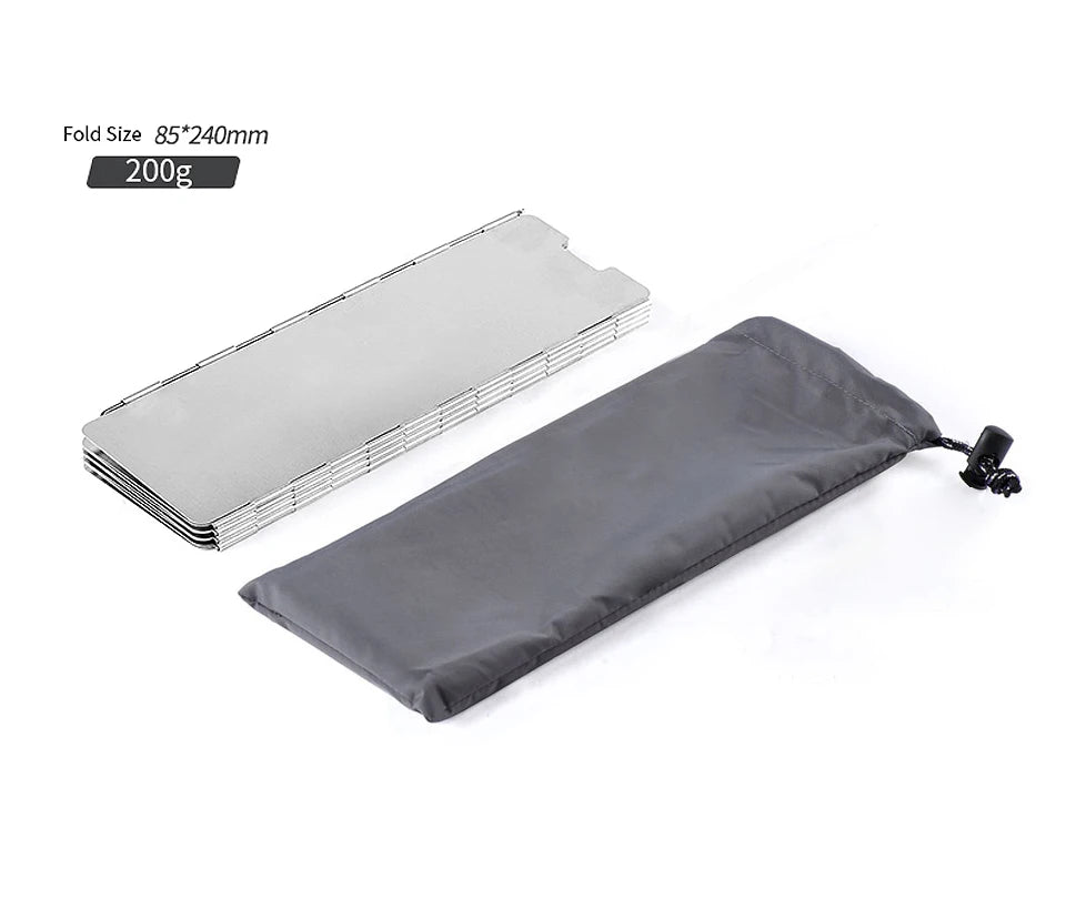 Ultralicht Opvouwbaar Windscherm 10‑Platen – Compact & Sterk Voor Camping & Outdoor Koken