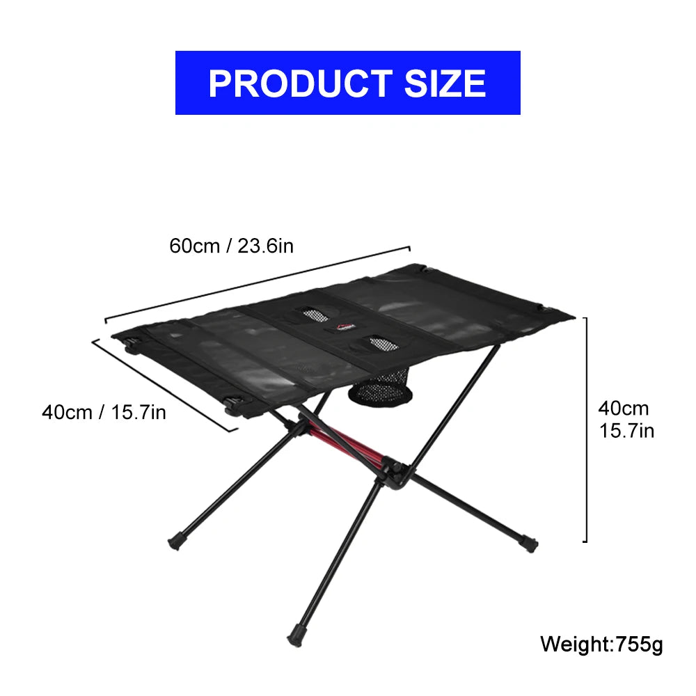 Lichtgewicht Opvouwbare Campingtafel met Bekerhouders – Compacte Outdoor Tafel Voor Kamperen & Picknicken