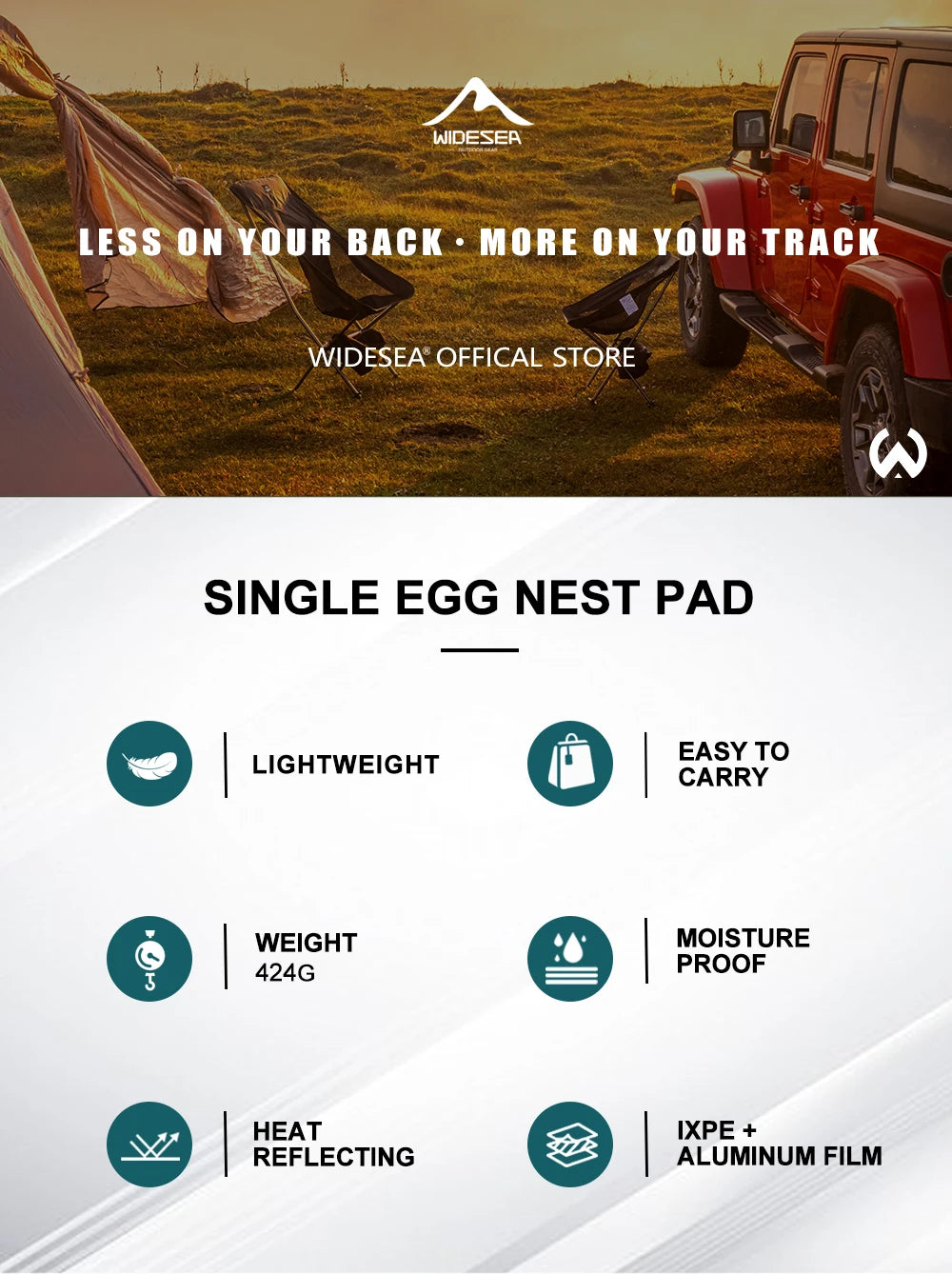 Ultralichte Opvouwbare Eiernest Slaapmat – Lichtgewicht Campingmat voor Outdoor