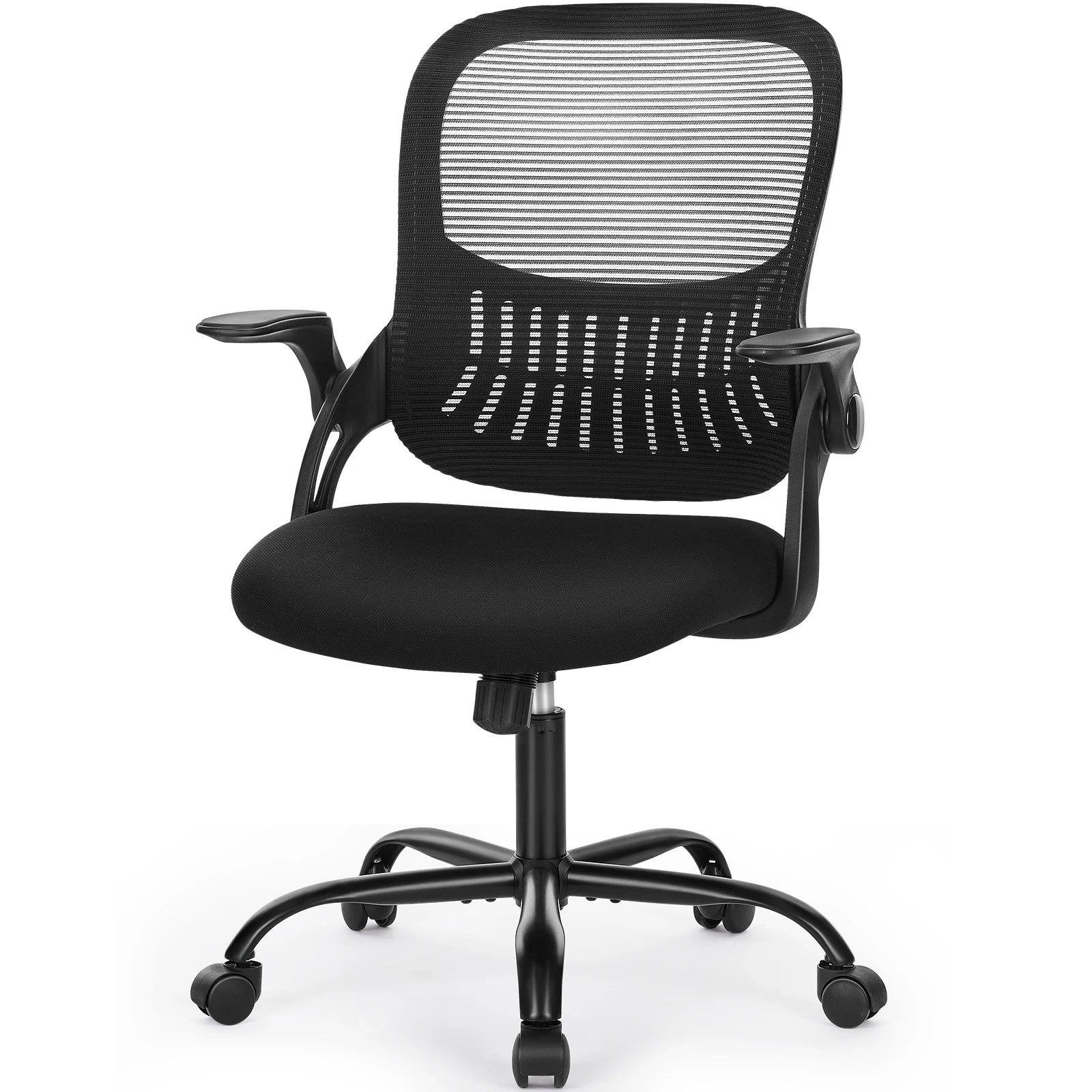 Ergonomische Mid‑Back Mesh Bureaustoel – Comfortabele Kantoorstoel met Lendensteun en Zwenkwielen